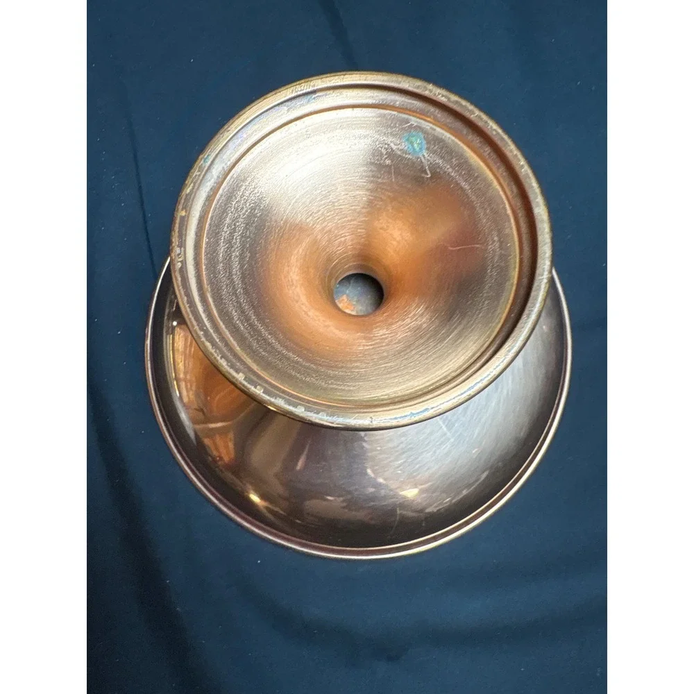 Vintage Copper Pedestal Bowl Footed Decorative Centerpiece Dish 7.5 Inch